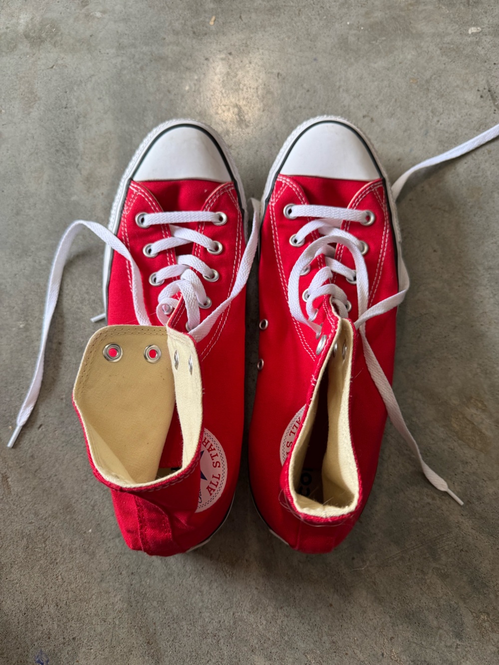 Converse Red High Top Canvas Sneakers